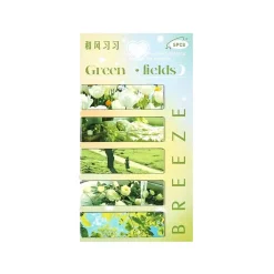 Set 5 bookmark nam châm với hình ảnh cánh đồng xanh.