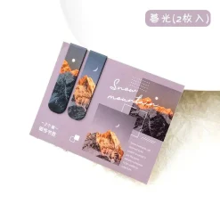 Bookmark mini núi tuyết lúc hoàng hôn