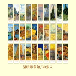 Bộ bookmark in tranh nghệ thuật sắp xếp dạng lưới 30 mẫu